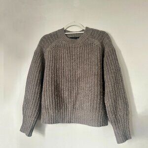 360 Cashmere Abbot Chunky Knit Sweater – Brown, Size XS